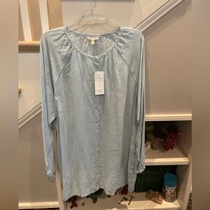 Size XL, new with tags Eileen Fisher Irish handkerchief linen shirt.